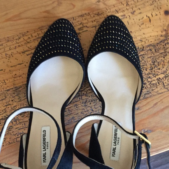 Karl Lagerfeld Strappy Heels Size 9.5 NWOT - Picture 4 of 8